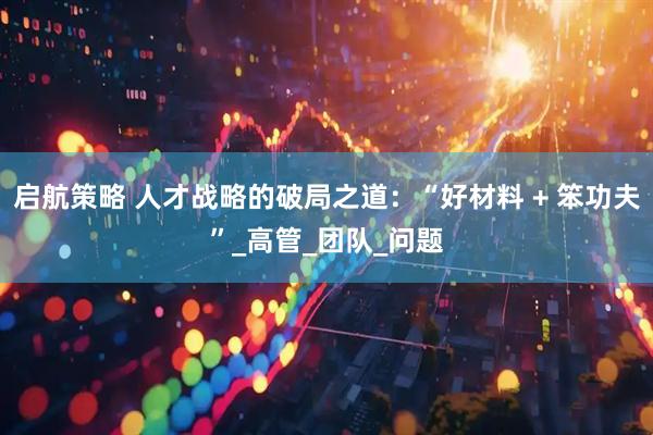 启航策略 人才战略的破局之道：“好材料 + 笨功夫”_高管_团队_问题